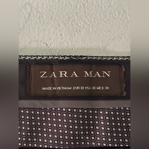 Zara Pants Zara Mens Size 3 Black And White Tapered Leg Dress Pants Poshmark